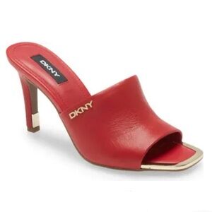 DKNY Bronx Leather Mule Heels